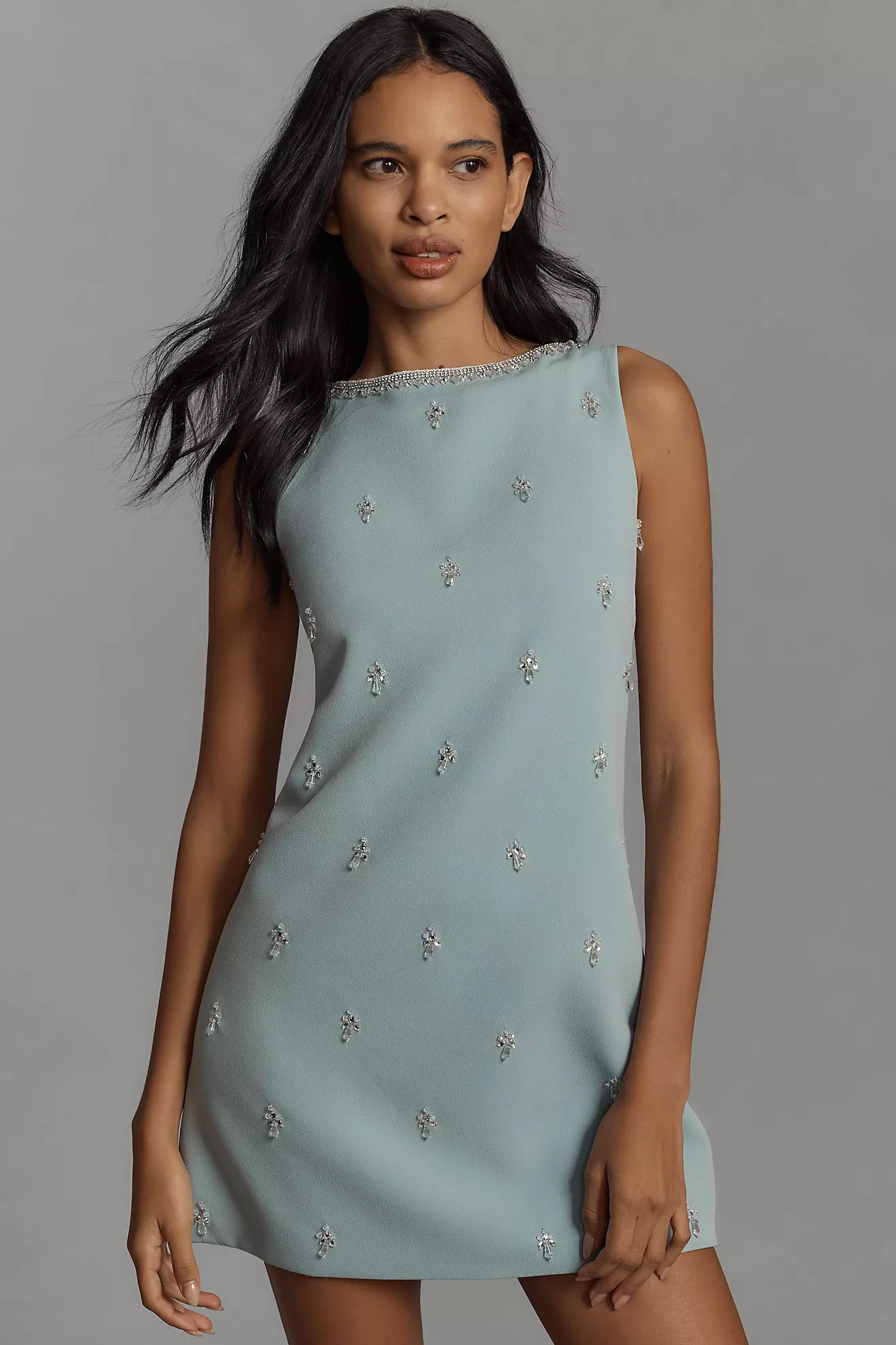 Atsu Crystal-Embellished Bow Mini Dress | Anthropologie (US)
