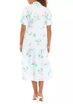 Women's Floral Printed Midi Shirt Dress | Belk