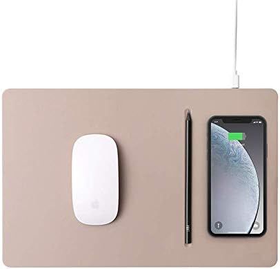 POUT HANDS3 PRO Large Qi Wireless Charging Mouse Pad Mat for iPhone, Airpod, Samsung Galaxy (Latte C | Amazon (US)