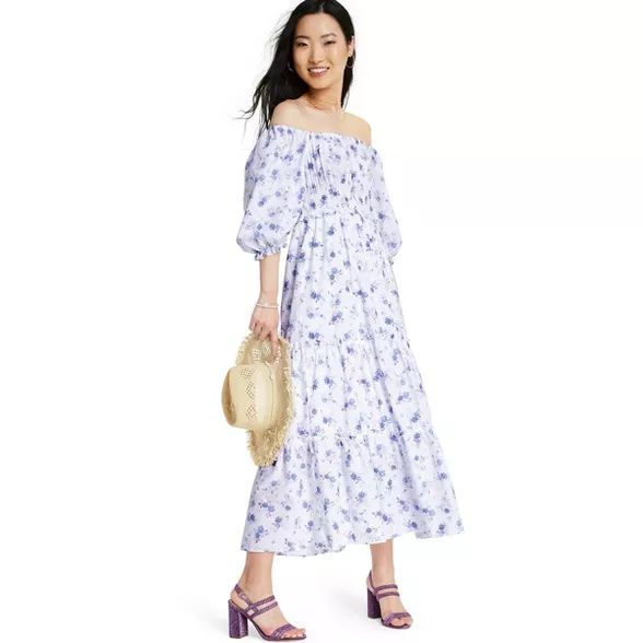 Women's Gemma Puff Sleeve Dress - LoveShackFancy for Target (Regular & Plus) White/Blue | Target