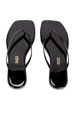 TKEES Square Toe Lily Sandal in Black. - size 6 | Revolve Clothing (Global)