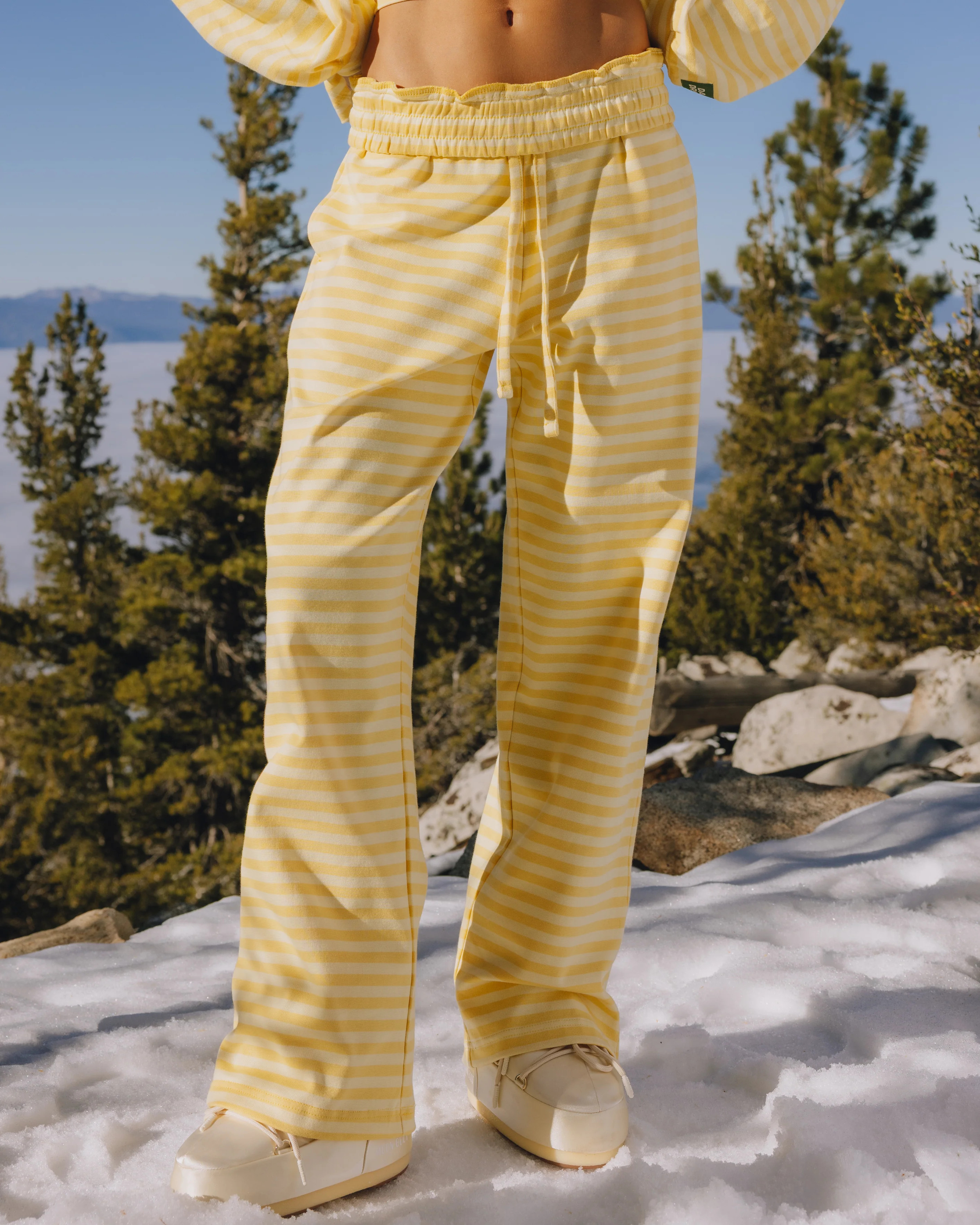 Striped Cotton Pants - Sunny + Butter Stripe | Daily Drills LLC