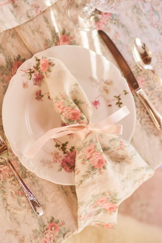 Washed Rose Napkin Set | LOVESHACKFANCY