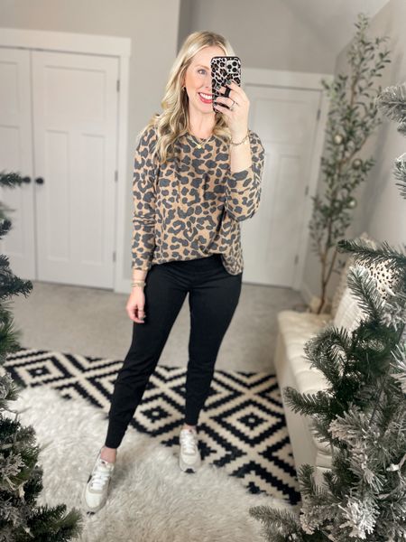 Weekend Walmart wins try on 
Leopard hacci pullover- large [I sized up for super slouchy fit]


#LTKstyletip #LTKshoecrush #LTKunder50