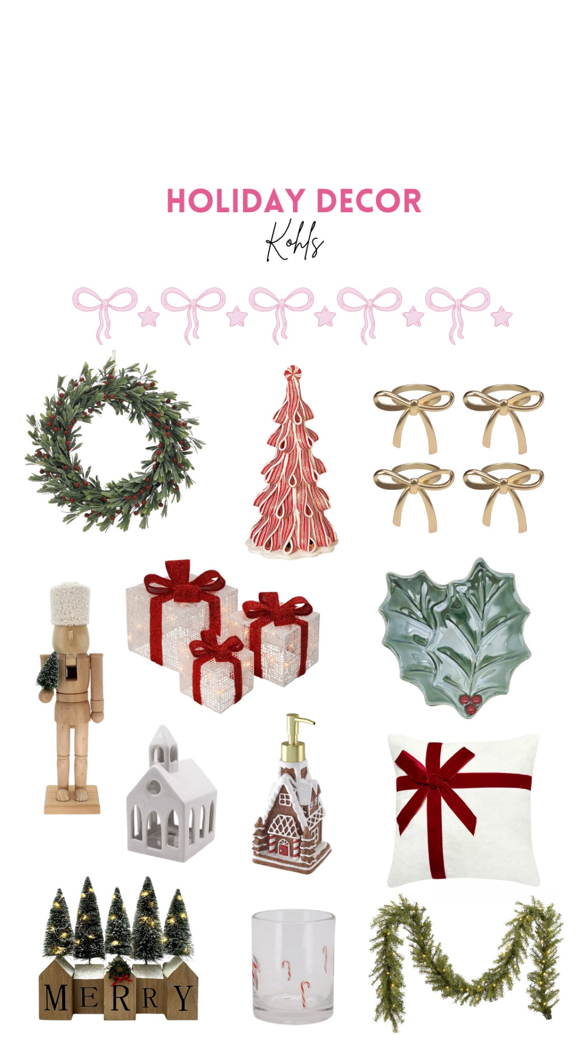 Great holiday decor from Kohl's! 

#LTKHoliday #LTKSeasonal #LTKStyleTip