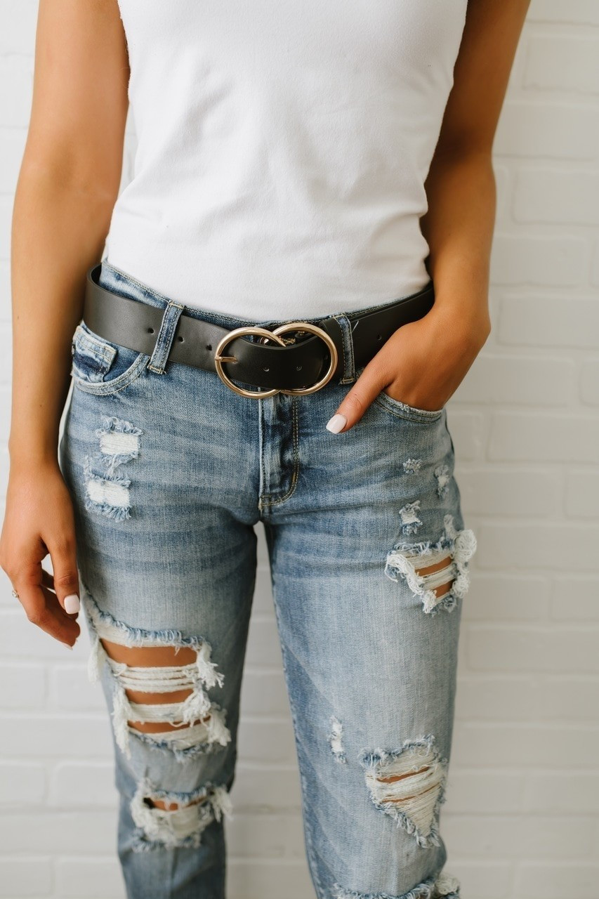 Downtown LA Double O Belt - Black | Magnolia Boutique