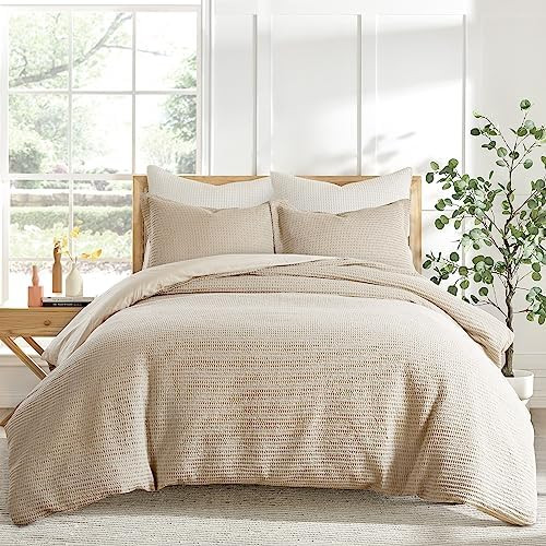 Levtex Home Cloud Waffle King/Cal King Comforter Set (106x94in) with 2 Pillow Shams (36x20in) - S... | Amazon (US)