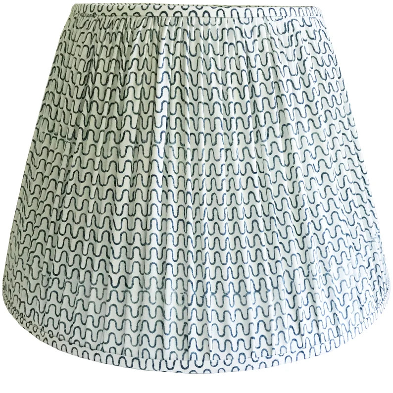 Boho Chic Indigo Gathered Pleat Lamp Shade, Multiple Sizes | Etsy (US)