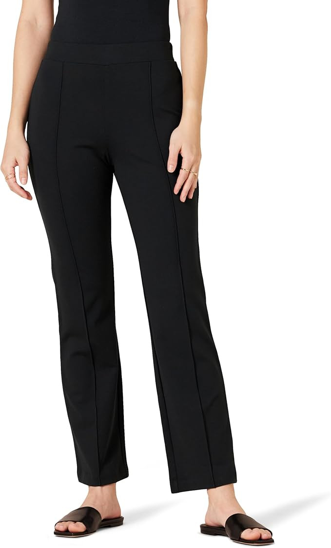 Amazon Essentials Women's Ponte Pull-On Mid Rise Ankle Length Pants | Amazon (US)