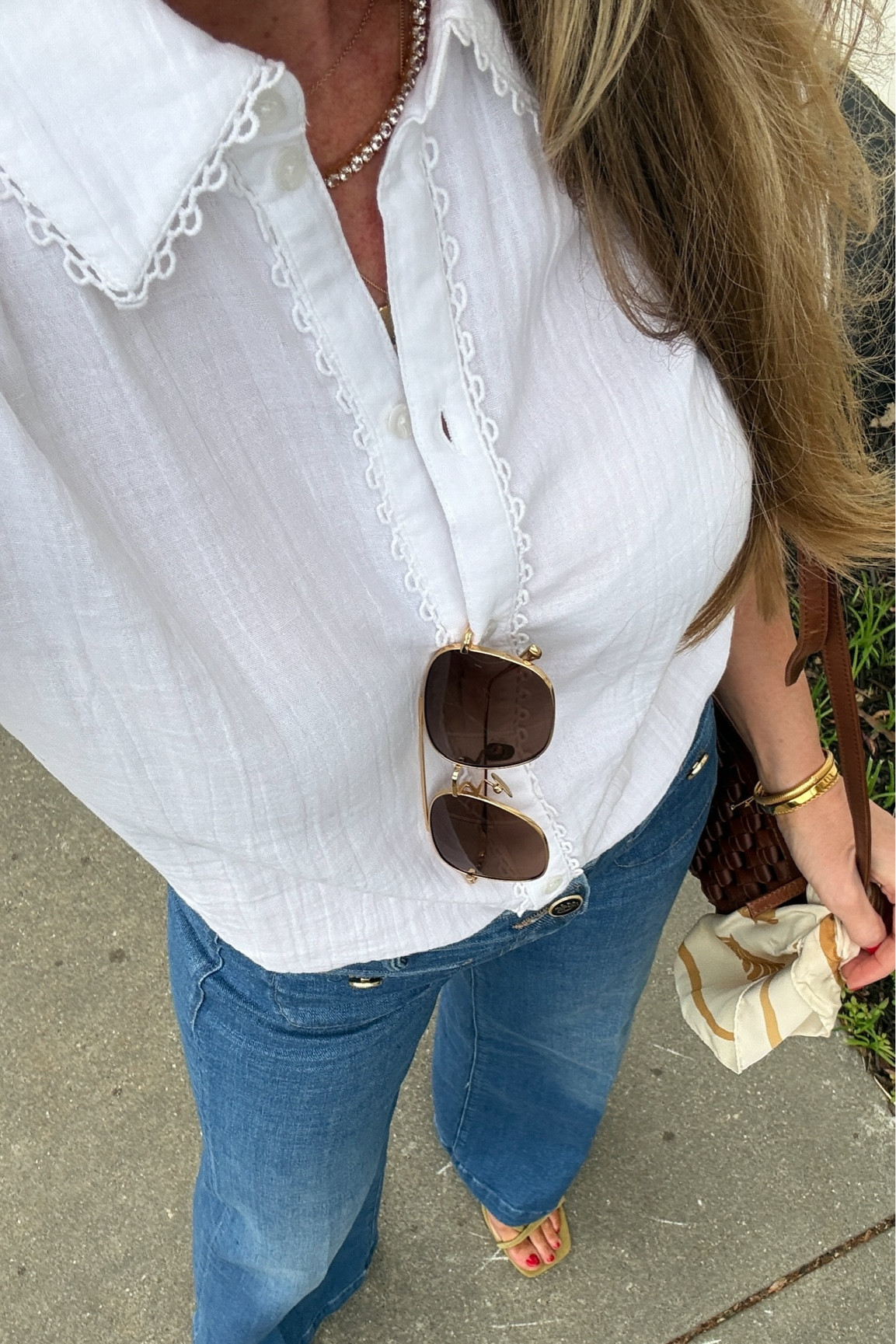The perfect white blouse for spring! 
Runs small, wearing size 2

#LTKSeasonal #LTKootd #LTKdayinmylife
