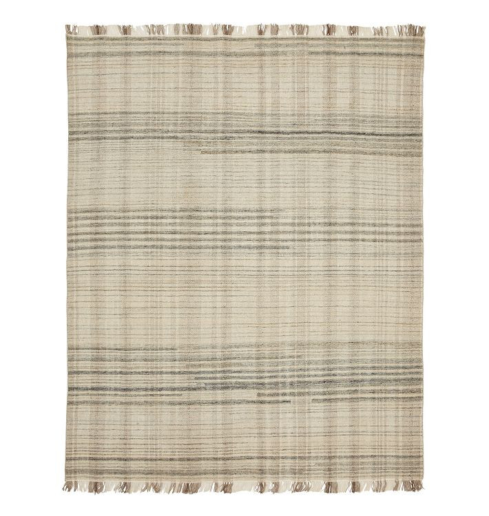 Plaid Dhurrie Flatweave Rug | Rejuvenation
