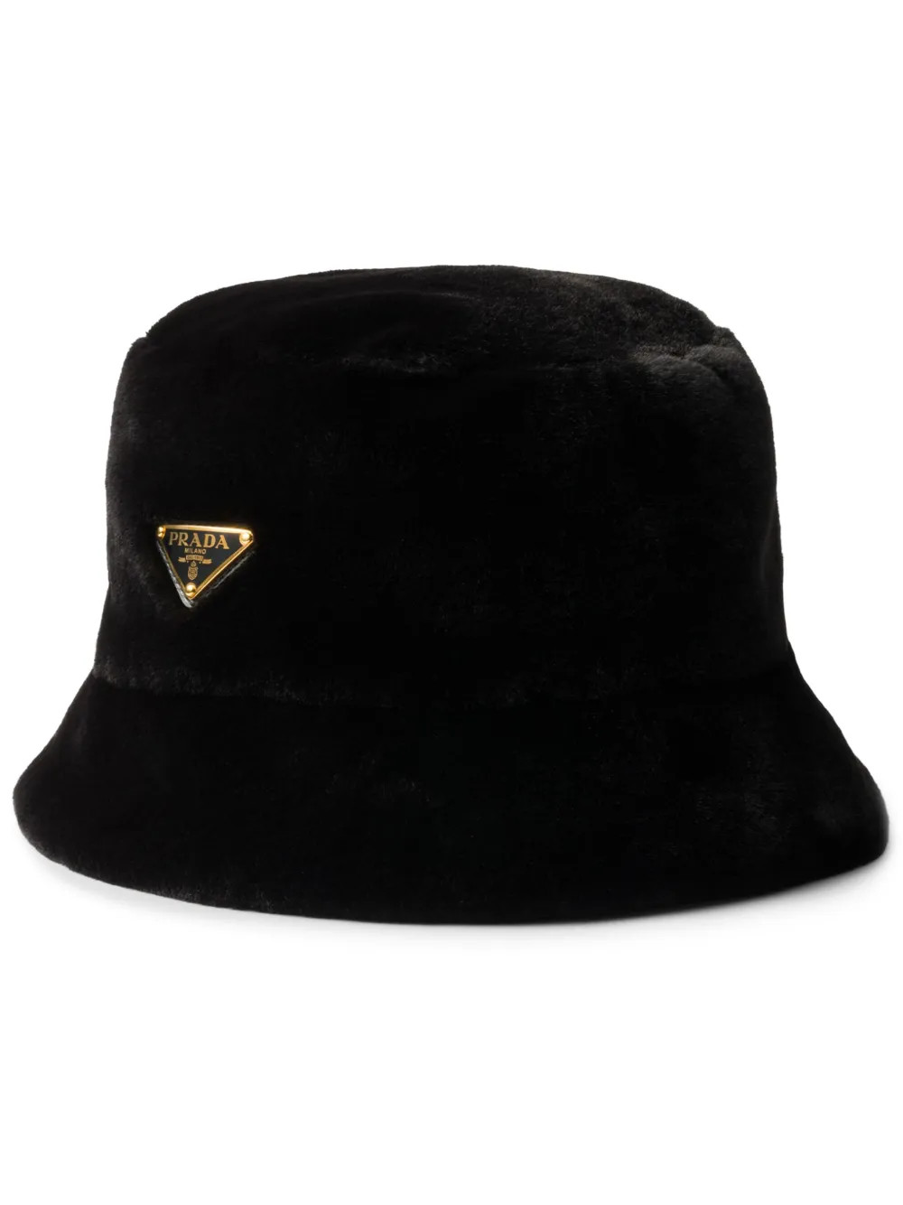 Prada Enamel triangle-logo Bucket Hat | Black | FARFETCH | Farfetch Global