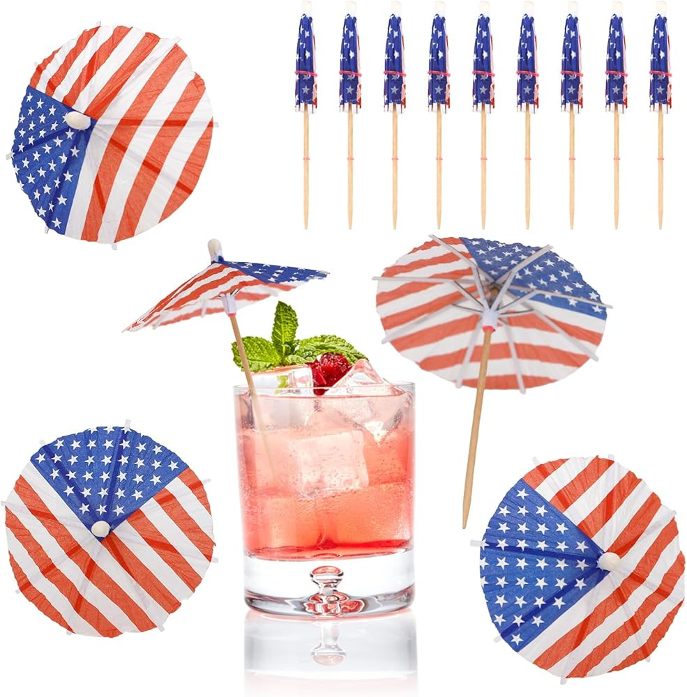 Cocktail Picks 100PCS 4 Inch Drink Umbrellas Cocktail Toothpicks for Appetizers Paper Umbrellas f... | Amazon (US)
