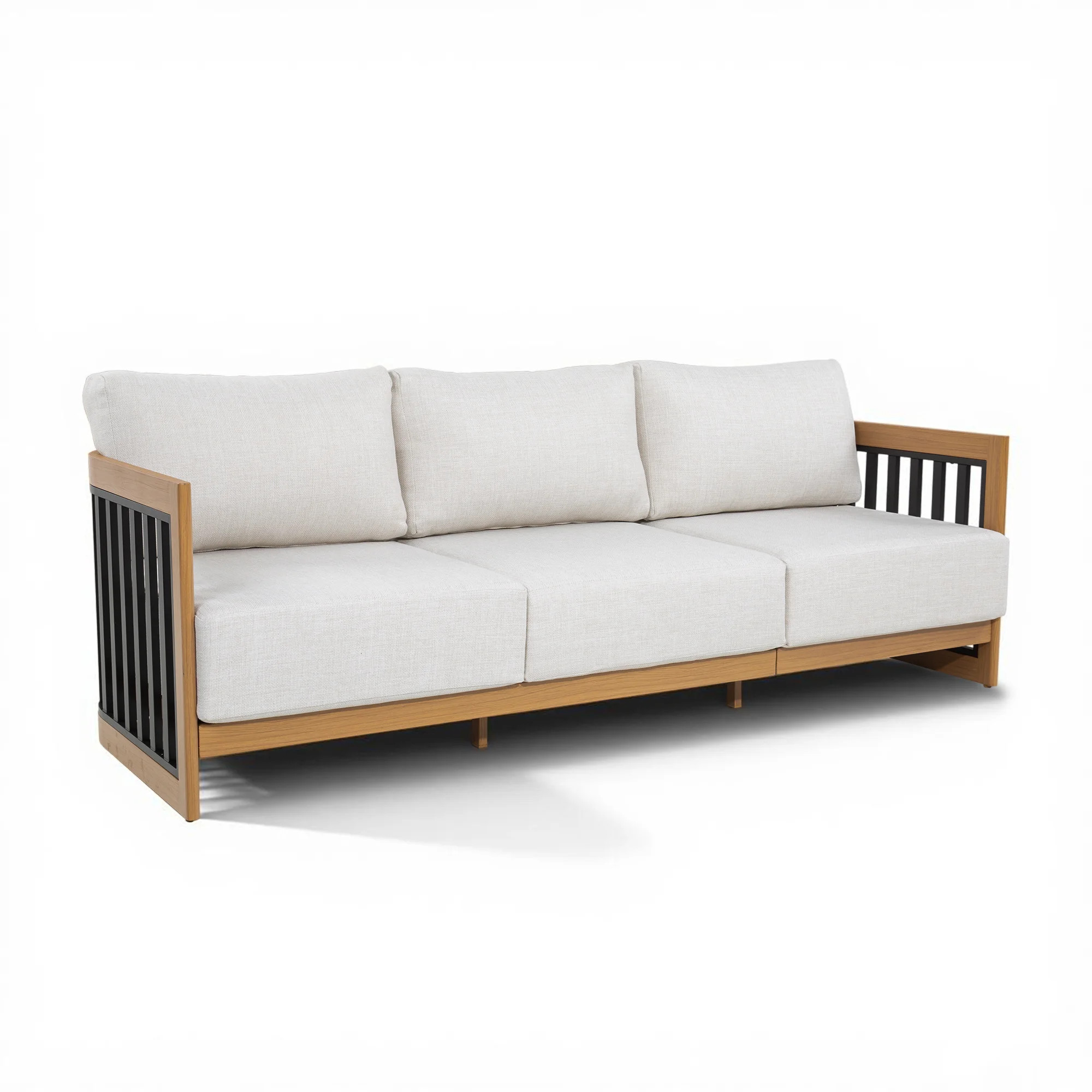 Sereno Patio Aluminum Sofa With Cushions | Wayfair North America