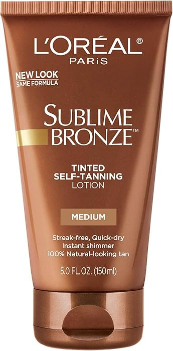 L'Oreal Paris Sublime Bronze Tinted Self Tanning Lotion, Medium Natural Tan 5 fl. Oz | Amazon (US)