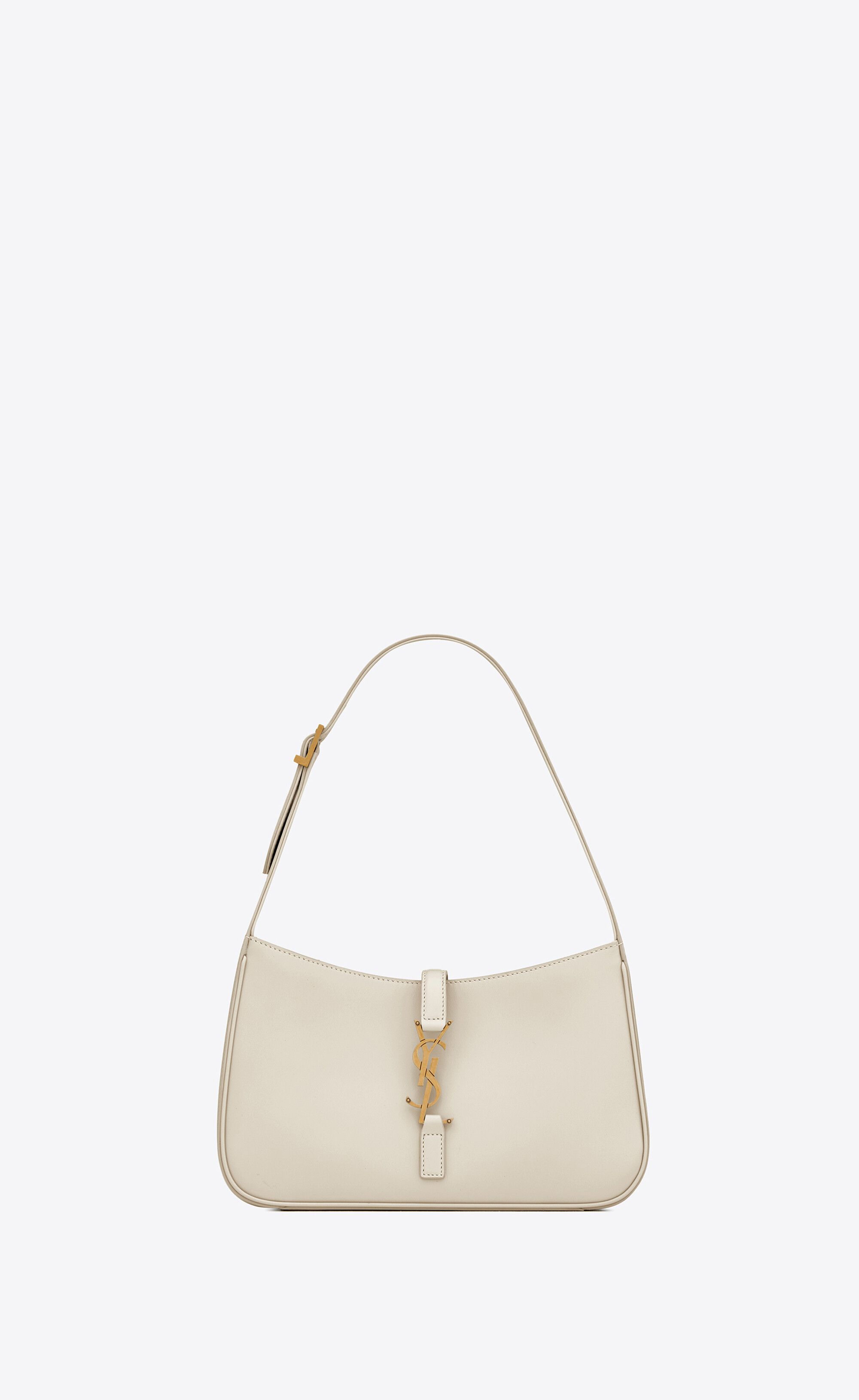 Le 5 À 7 Hobo Bag In Smooth Leather White One Size | Saint Laurent Inc. (Global)