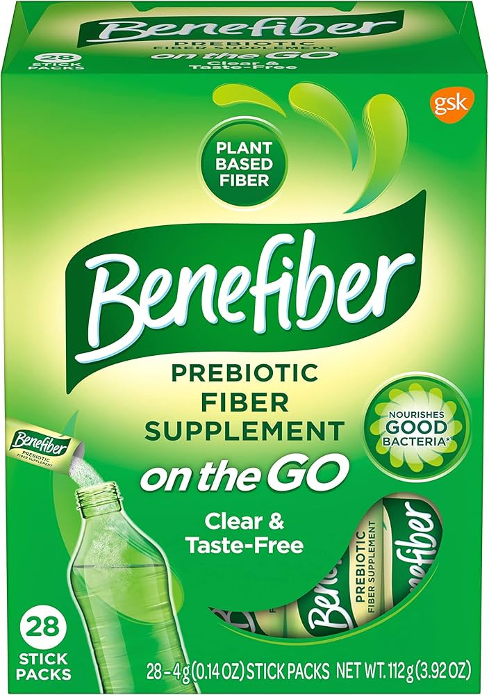 Benefiber On The Go Prebiotic Fiber Supplement Powder for Digestive Health, Daily Fiber, Unflavor... | Amazon (US)