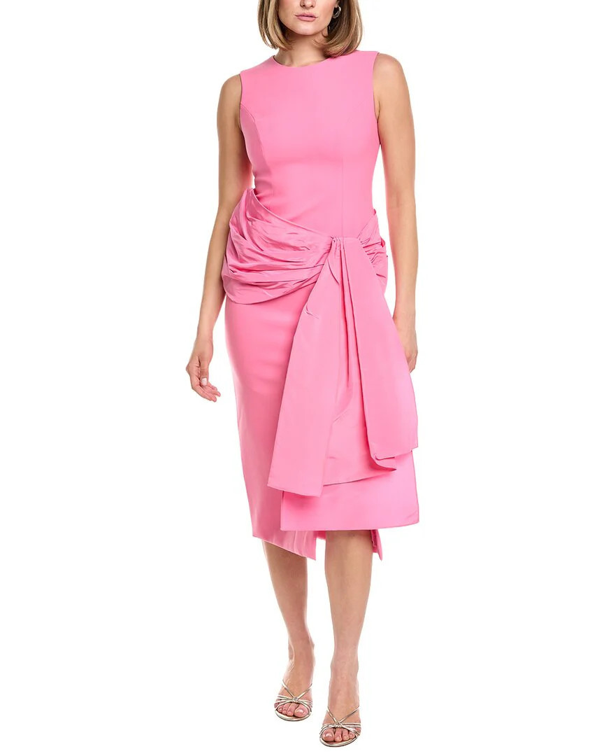 Carolina Herrera Solid Silk-Blend Column Dress | Shop Simon