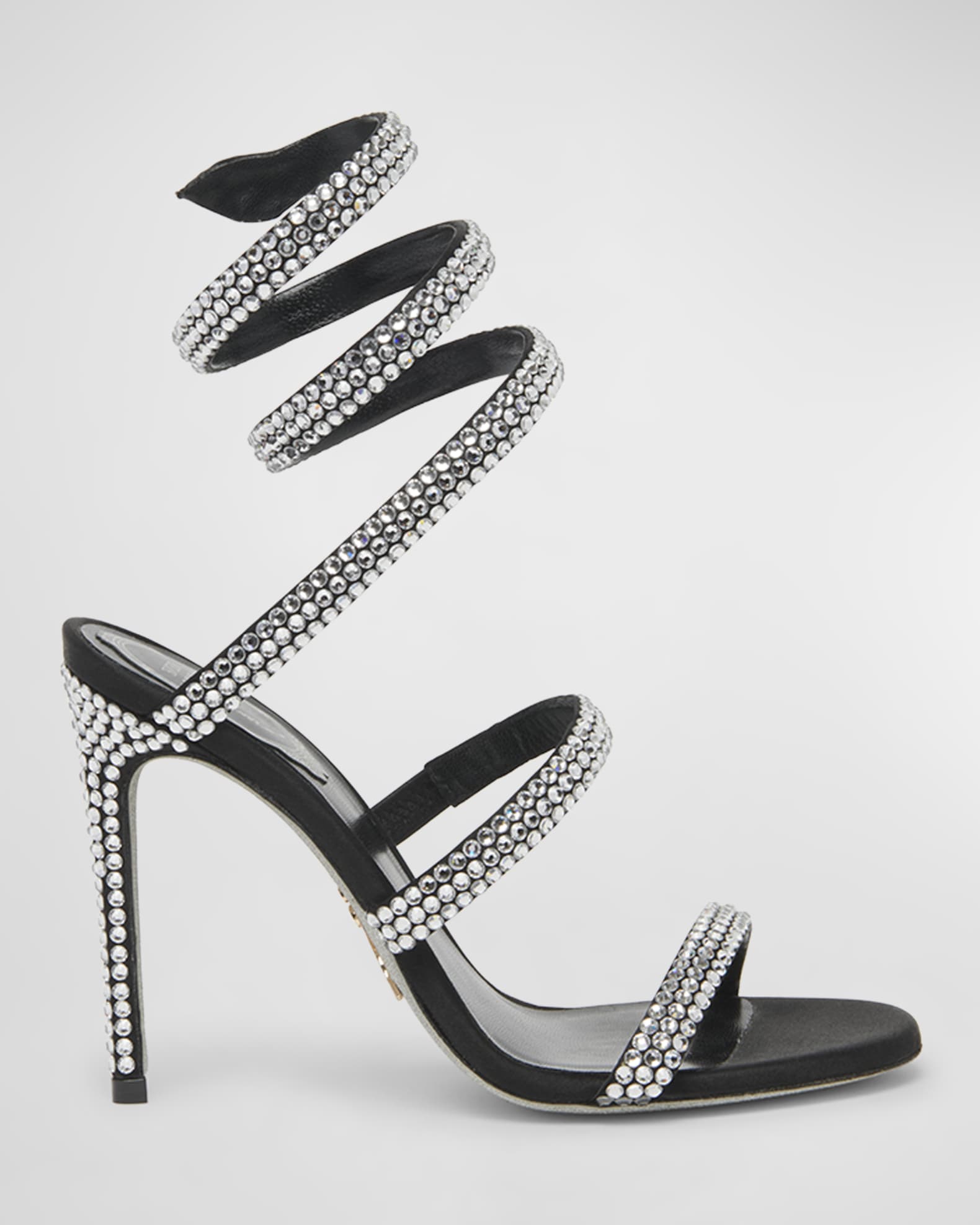 Cleo Strass Snake-Wrap Sandals | Neiman Marcus