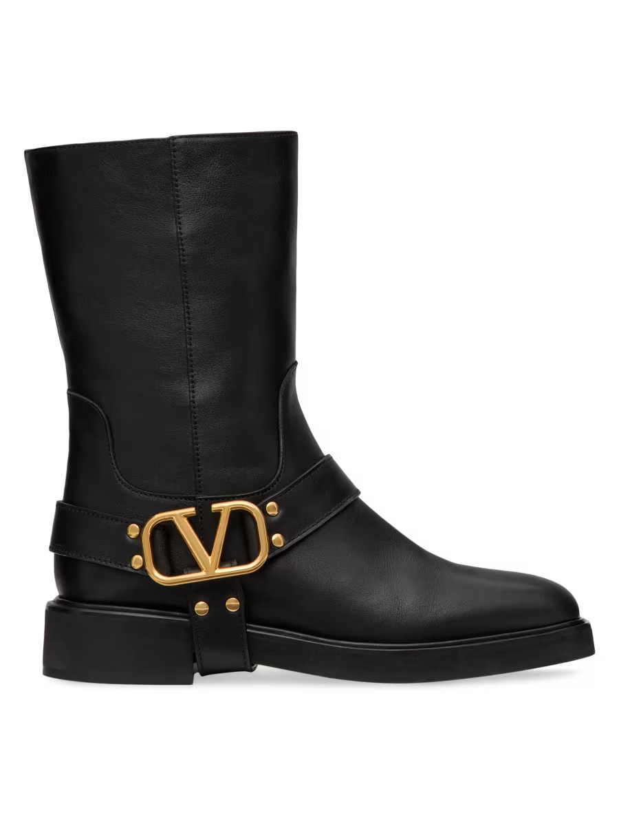 VLogo Signature Calfskin Ankle Boots 30MM | Saks Fifth Avenue