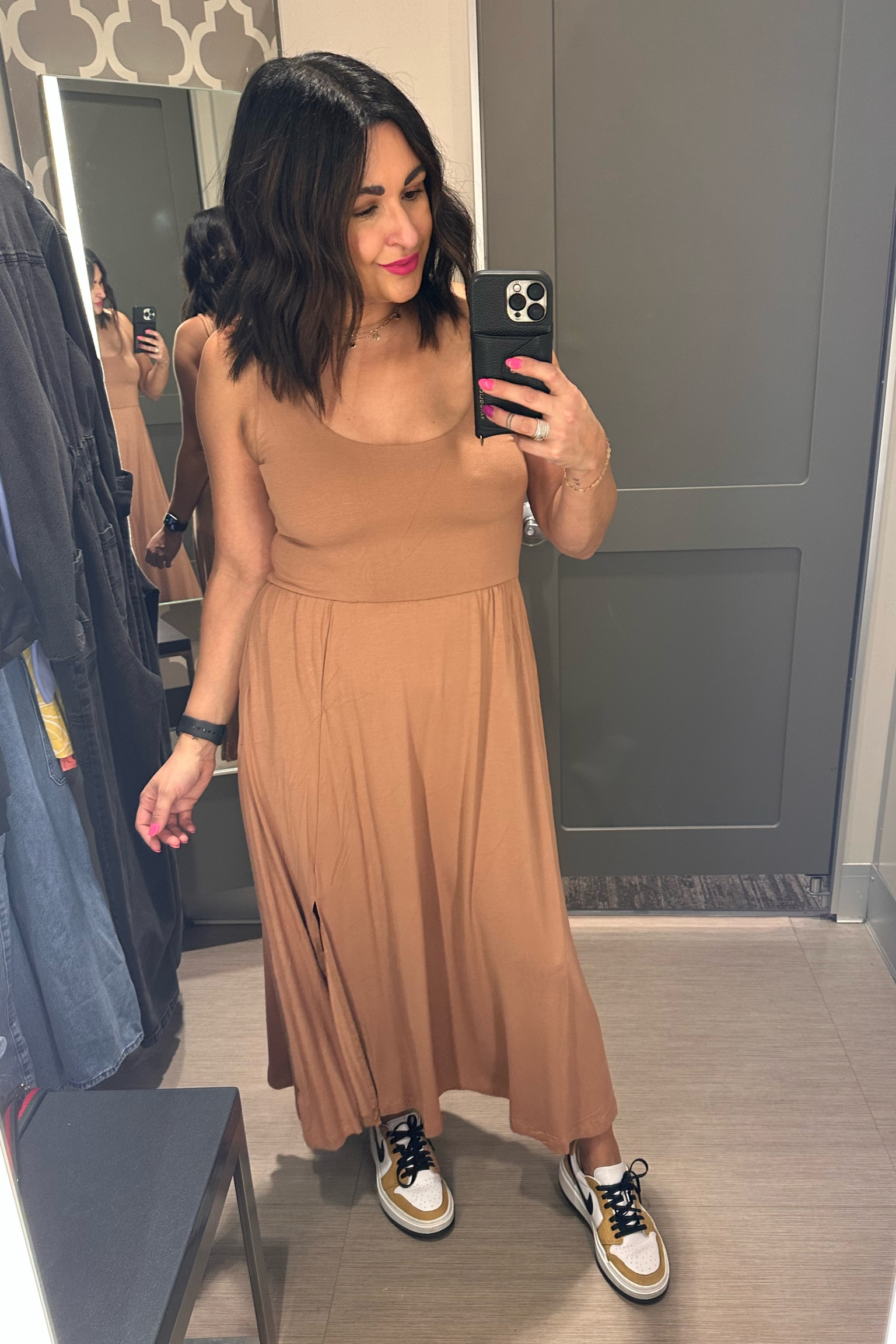 This midi ballet dress is the softest coziest thing ever. Tan color not your jam they have 4 other options. Dress up and down with a shoe and jacket/ cardigan 😍

#LTKstyletip #LTKSeasonal #LTKmidsize