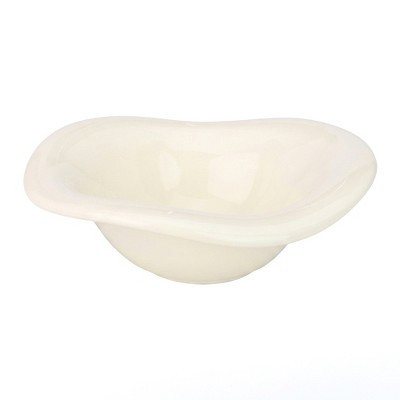 REGALWOVEN Modern Wavy Ceramic Decorative Bowl - Scalloped Trinket Tray - Aesthetic Ruffled Dish 6.3"L x 6.3"W x 2"H Beige | Target