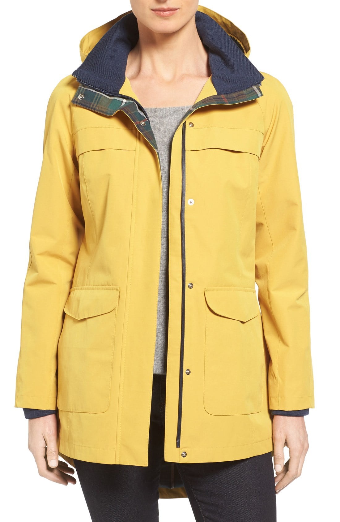 Women's Pendleton Hooded Raincoat, Size Large - Yellow | Nordstrom