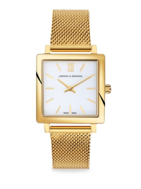 Larsson & Jennings - Norse 34mm Yellow Gold Milanese Band Watch | Saks Fifth Avenue