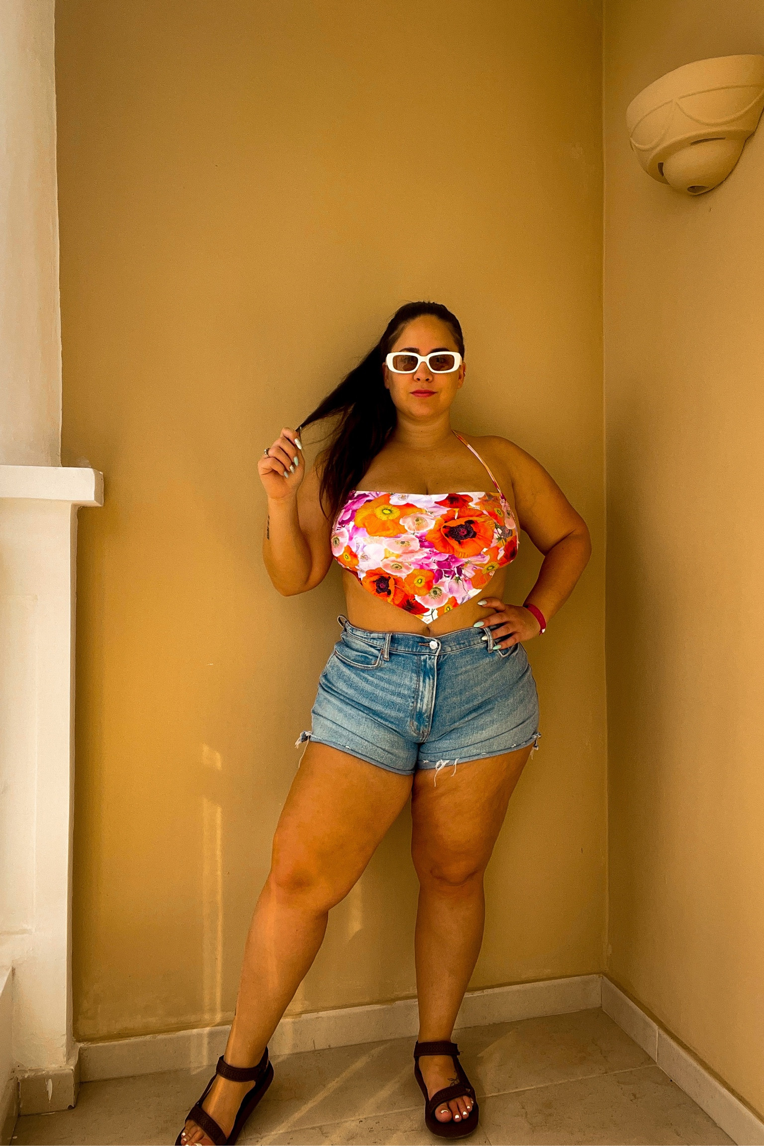 Resort / vacation outfit inspo on a size 14!

Jeans shown in my true size, 14. They are very stretchy. Swimsuit top is XL, bottoms are XXL (for more coverage). My bust is a 38G! 

#LTKcurves #LTKswim #LTKtravel