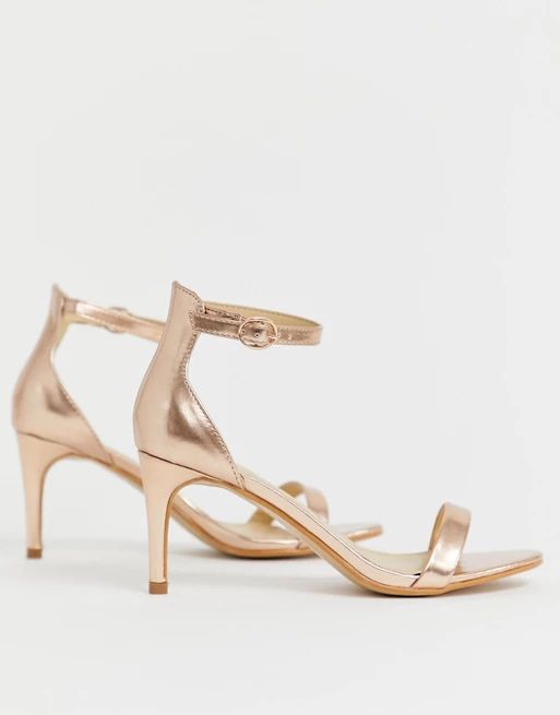 Truffle Collection kitten heel barely there sandals | ASOS US