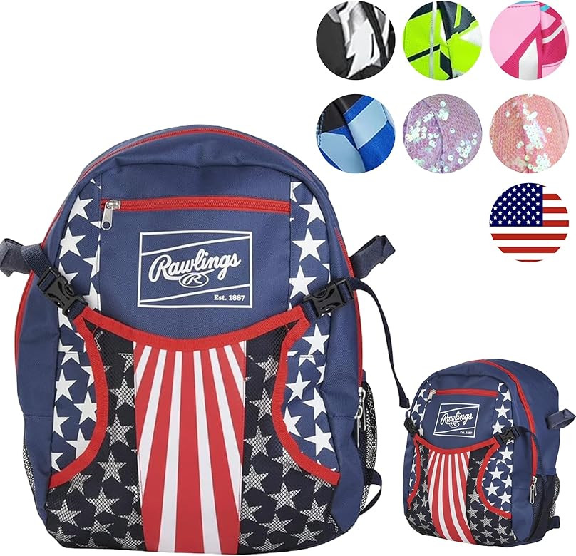Rawlings | REMIX T-Ball & Youth Backpack Equipment Bag | Baseball/Softball | Multiple Colors | Amazon (US)