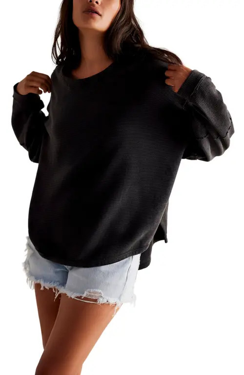Free People Total Eclipse Oversize T-Shirt in Black at Nordstrom, Size Large | Nordstrom