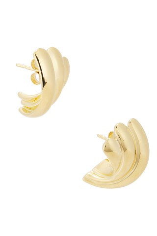 Lie Studio Madga Earrings in Metallic Gold | FWRD 
