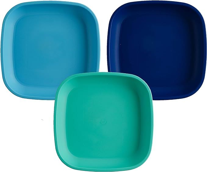 Re Play Made in USA 3pk - 7.37" Plates with Deep Sides for Easy Baby, Toddler, Child Feeding - Sk... | Amazon (US)