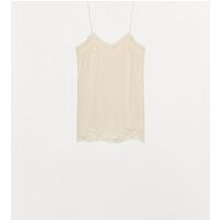 Zara - Zw Collection Lace-Trimmed Camisole Top - Ecru - L - Woman | Zara UK