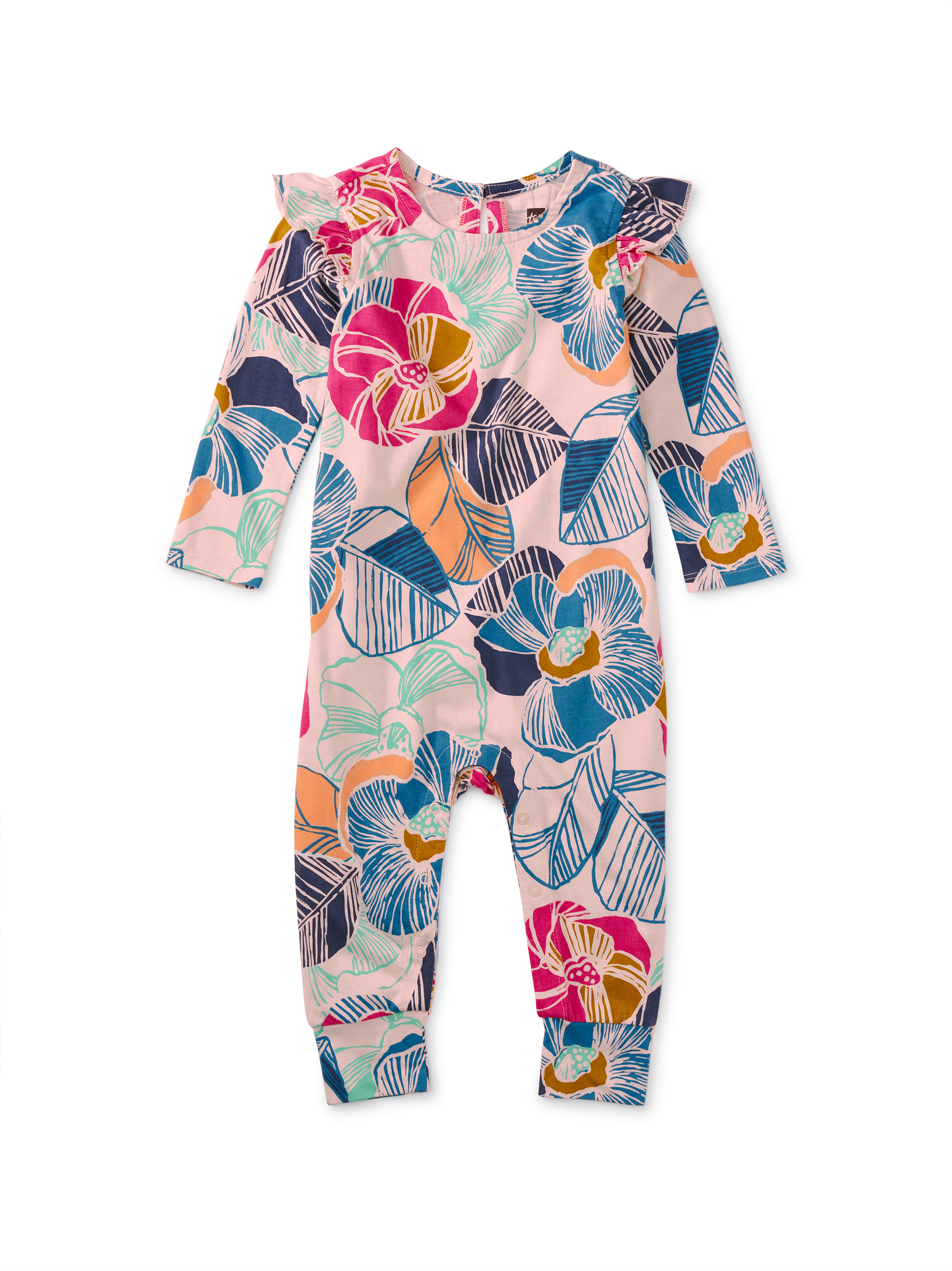 Ruffle Shoulder Baby Romper | Tea Collection