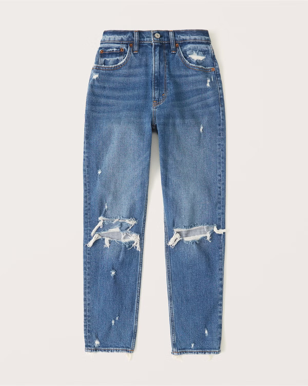 Women's Curve Love High Rise Mom Jeans | Women's Bottoms | Abercrombie.com | Abercrombie & Fitch (US)