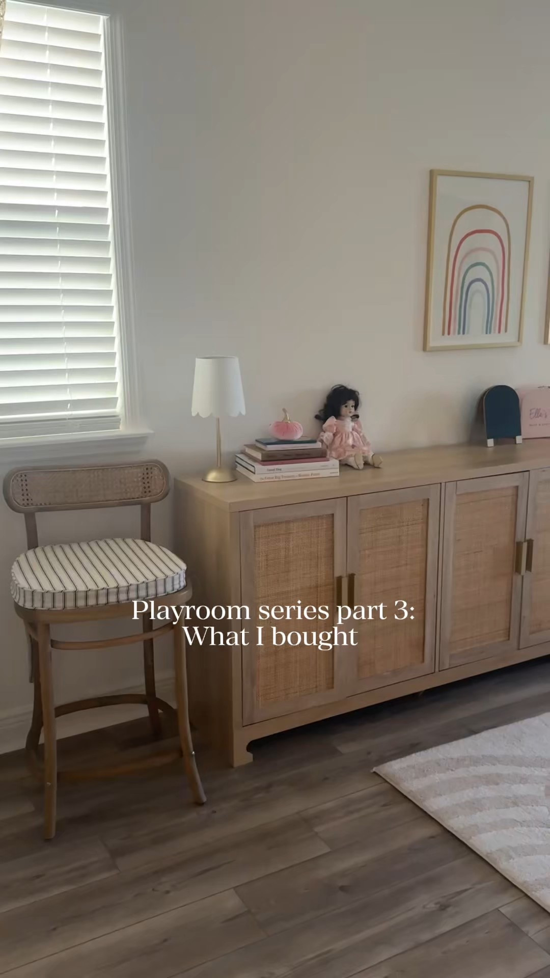 Wrapping up my playroom series with part 3: where to shop everything! 🛒✨

If you’ve been following along, you know I love mixing a little bit of old and new to create a space that’s both stylish and kid-friendly but also represents us. Here’s the full rundown on where I found all the goodies:
	•	Cabinets: Wayfair or Target (and I swapped out the handles with Amazon ones to give them that high-end look!)
	•	Rug: From Rugs USA
	•	Curtains & Lamp: Both from Target
	•	Curtain Rods: West Elm for that little bit of extra polish.
	•	Craft Table: A Pottery Barn favorite, perfect for all the art projects.
	•	Art Cart: Walmart find that’s both cute and functional.
	•	Hanging Baskets: Amazon 

All the links are up on my LTK so you can shop the exact pieces or find similar options. Happy decorating! 🎨💛



LTK Keywords:
playroom decor, kids playroom shopping, Wayfair cabinets, Target decor, Rugs USA playroom rug, Pottery Barn kids furniture, Amazon handles, kids room organization, playroom makeover, LTK home 2025

#LTKHome #LTKmomlife #LTKKids