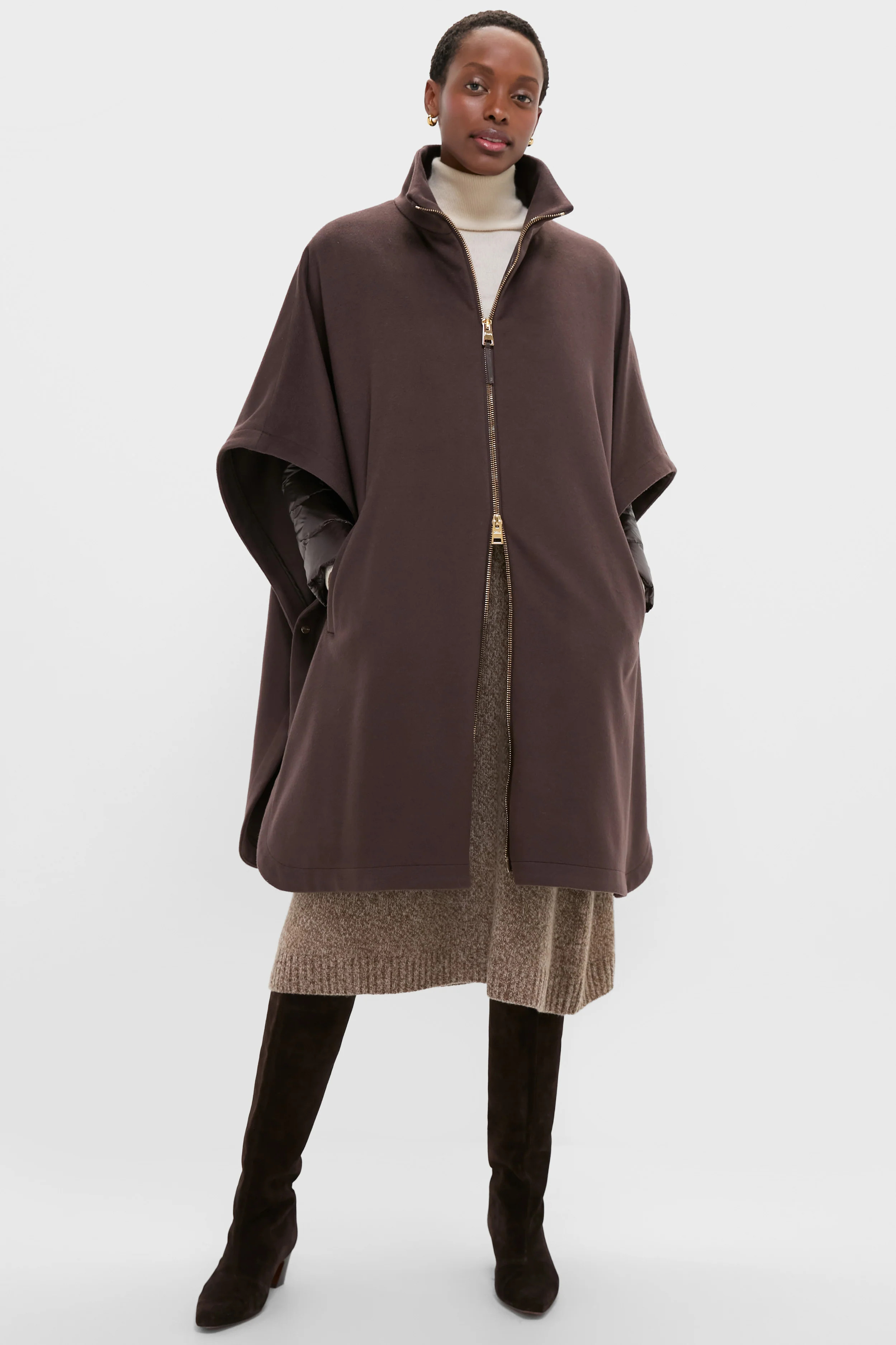 Fondente Luxury Wool and Nylon Ultralight Oversized Coat | Tuckernuck (US)