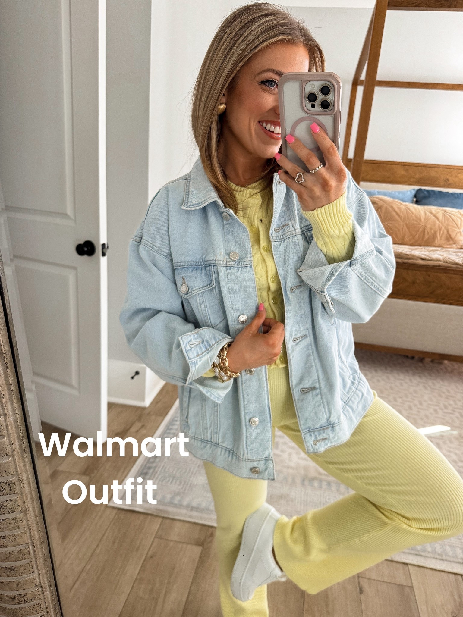 Cute, comfy, and completely head-to-toe Walmart 💛✨
This yellow matching knit set is one of those effortless outfits you’ll reach for nonstop — soft, stretchy, and so easy to wear while still looking put together. I layered it with the absolute best oversized denim jacket that instantly elevates the look and gives you that relaxed, cool-girl vibe.

Perfect for school drop-off, travel days, running errands, or casual weekends when comfort is key but you still want to look styled. This is affordable Walmart fashion done right — cozy, cute, and practical all in one 💛✨

#walmartfashion #walmartstyle #headtotoewalmart #walmartnewarrivals #matchingset #denimjacket #comfyoutfit #casualstyle #everydaywear #affordablefashion #walmartfinds 💛✨