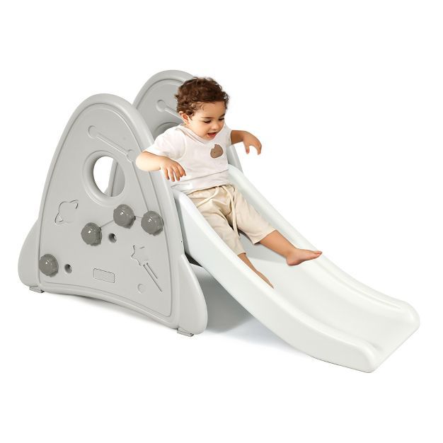 Costway Freestanding Baby Slide Indoor First Play Climber Slide Set for Boys Girls Pink\Blue\Gray | Target
