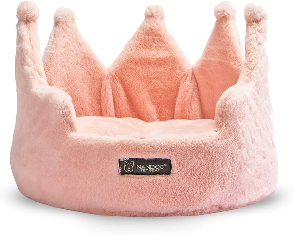 NANDOG Pet Gear Crown Cozy Round Dog and Cat Bed Collection Washable Indoor Pet Bed for Small Bre... | Amazon (US)
