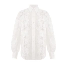 Halliday Lace Flower Shirt | ZIMMERMANN (US, CA, EU, MENA)