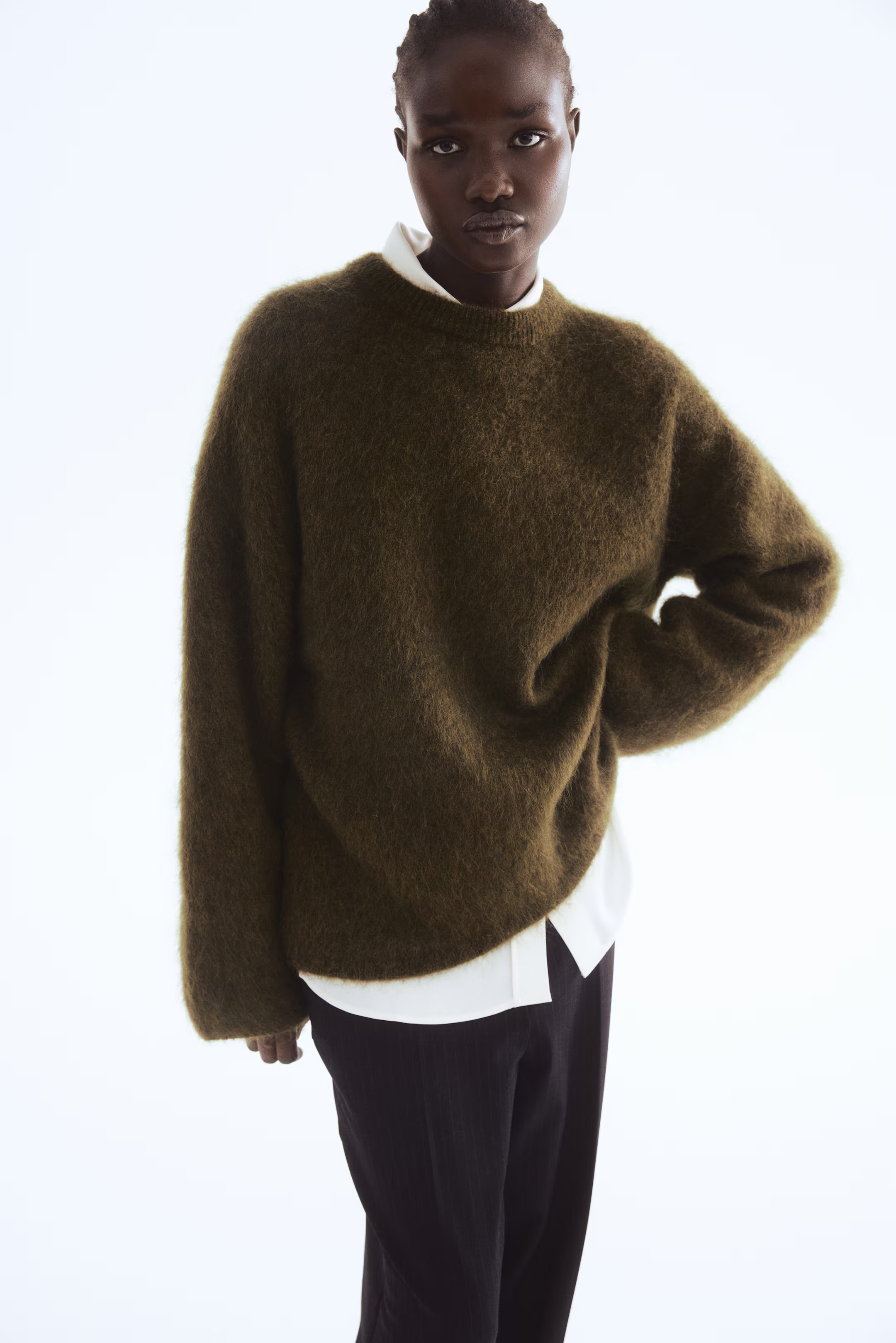 Oversized mohair-blend jumper | H&M (UK, MY, IN, SG, PH, TW, HK)