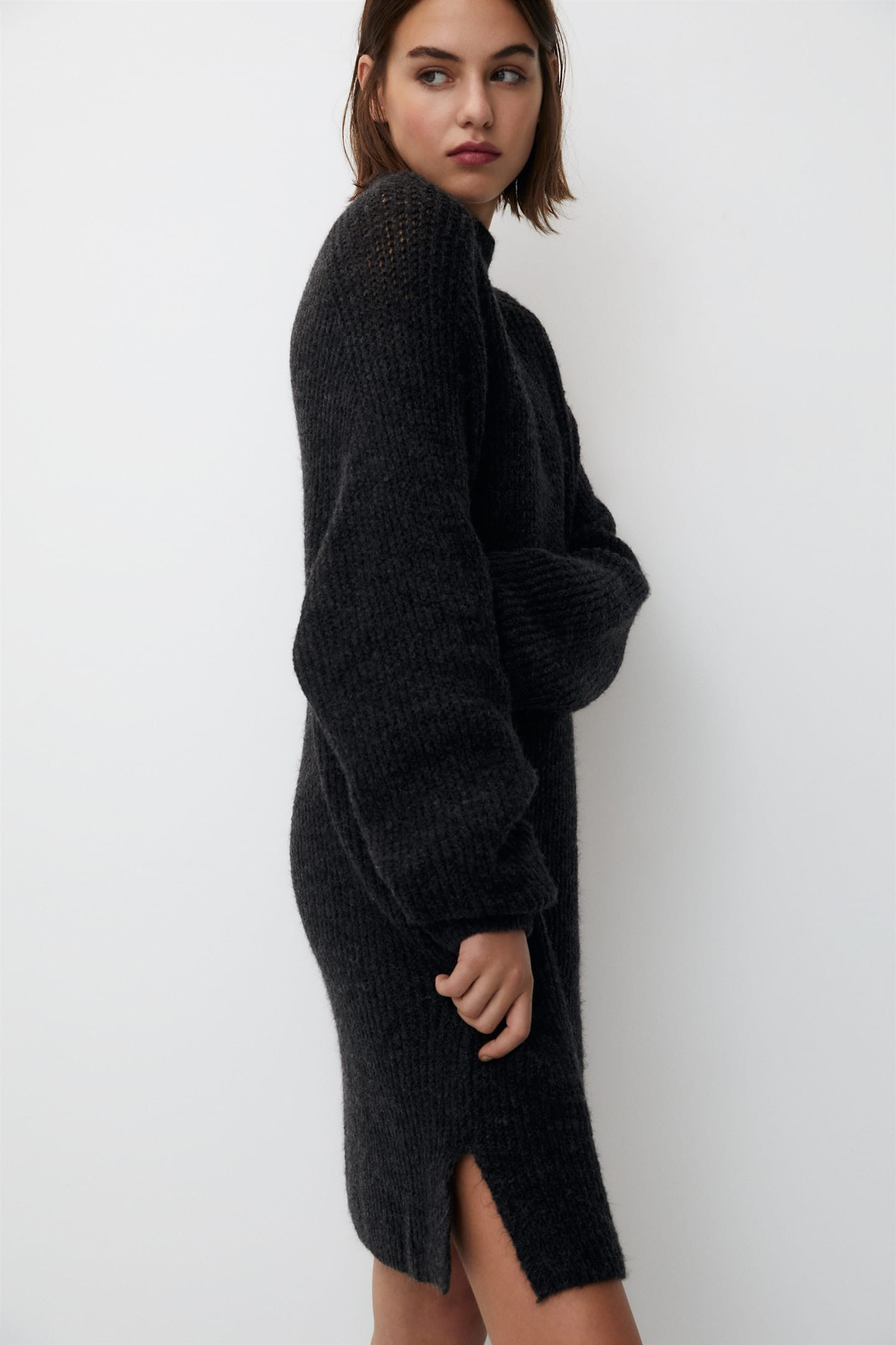 Robe courte oversize maille | PULL and BEAR FR