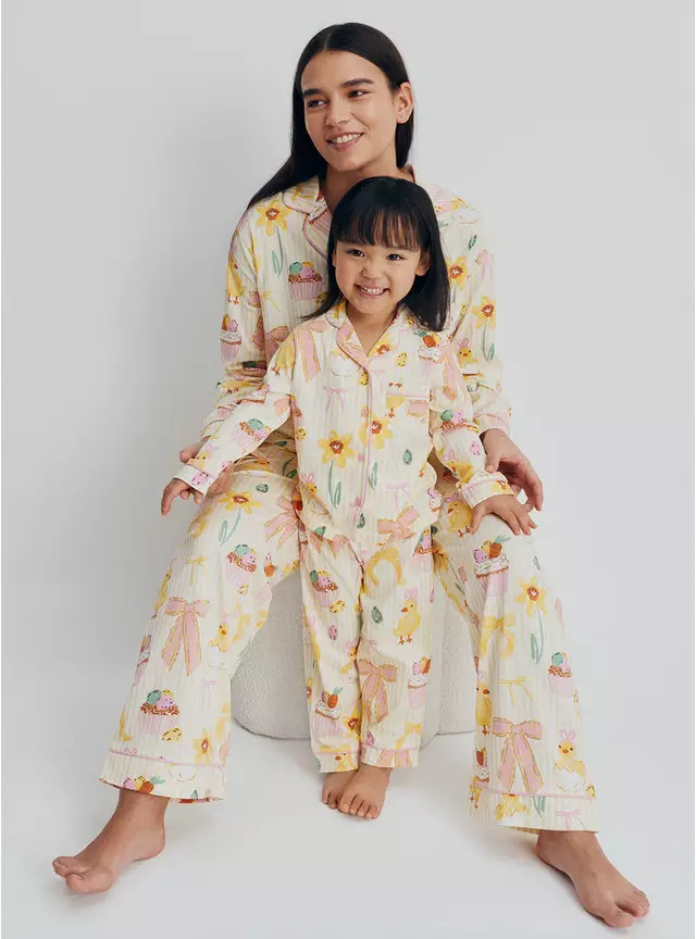 Mini Me Yellow Easter Print Traditional Pyjamas L | Tu Clothing