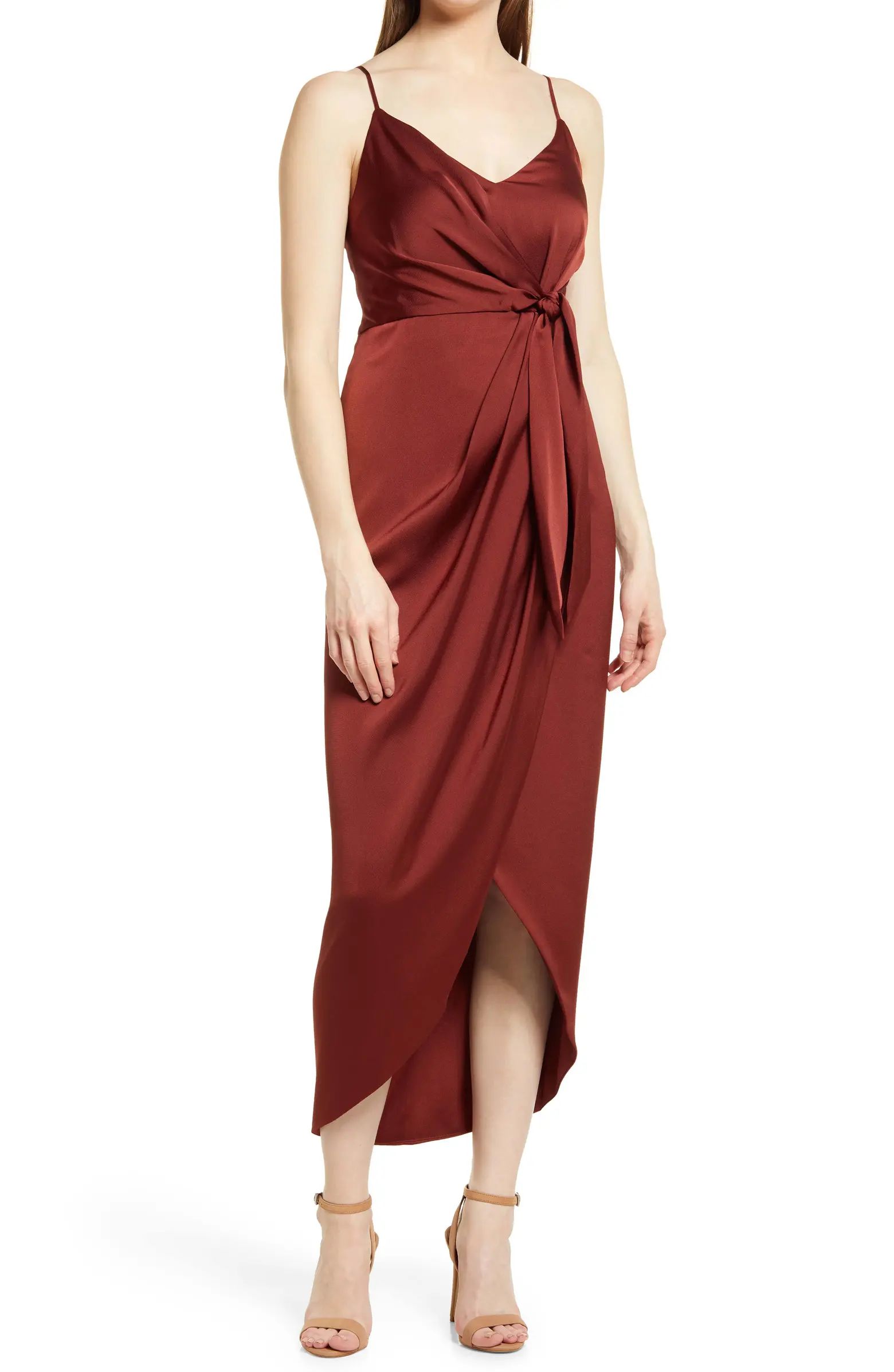 Shona Joy Luxe Tie Front Cocktail Dress | Nordstrom | Nordstrom