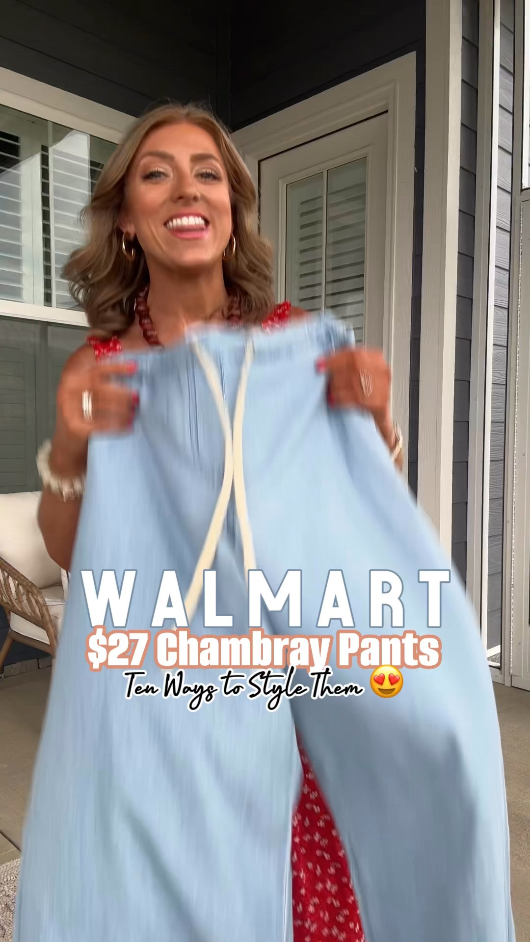 10 ways to style one pair of pants and honestly… Walmart understood the assignment 👏 These new chambray wide leg pants are SO good and might be one of the most versatile pieces I’ve picked up lately. Lightweight, comfy, flattering, and so easy to dress up or down for summer. From casual graphic tee looks to elevated crochet tanks and Americana outfits, these pants work with EVERYTHING 🤍

I’m 5’2 and love the length with sandals or wedges, and the drawstring waist makes them extra comfy for everyday wear. If you’ve been looking for an easy throw-on pair of pants that still looks polished, these are it!

Which look is your favorite? ❤️

#walmartfashion #walmartfinds #walmartstyle #summeroutfits #widelegpants #chambraypants #affordablefashion #casualstyle #everydayoutfit #momstyle #summerfashion #outfitideas #ootd #americanastyle #graphicteeoutfit #coastalsummer #crochettop #budgetfriendlyfashion #walmartnewarrivals #styled10ways

#LTKootd #LTKPetite