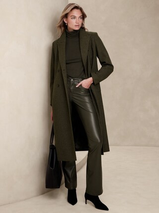 Vegan Leather Low-Rise Bootcut Pant | Banana Republic Factory