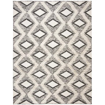 Parinaaz Hand-Knotted Wool/Cotton Ivory/Black Area Rug Union Rustic Rug Size: Rectangle 9' x 12' | Wayfair North America